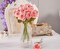 Rose Artificial Flower 12pcs Realistic Faux Silk Roses Fake Flowers Bouquets Arrangements Decor for Wedding Spring Mother's Day, Home Table Decorations, Pink Flower